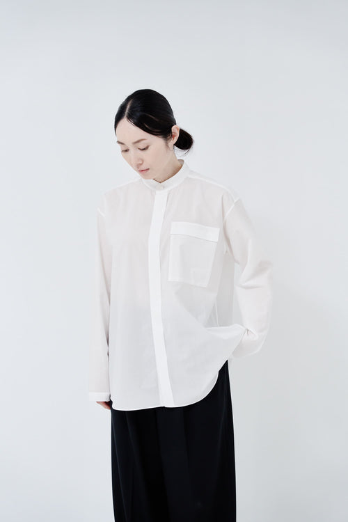Omi-sarashi cotton shirt_White